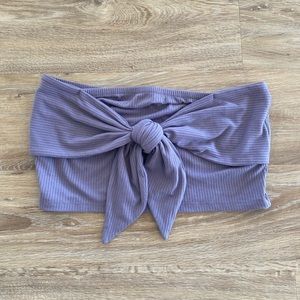 Purple Tube Top with Knot Detail